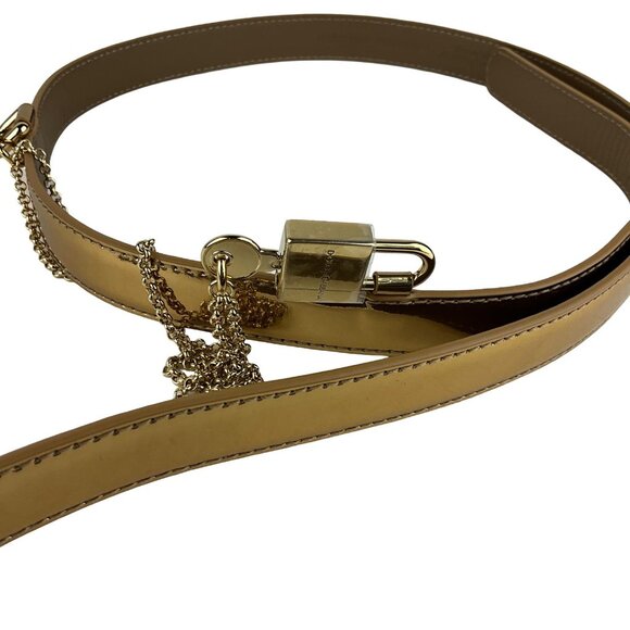 NWT Dolce & Gabbana Women\'s Oro Chiaro Belt Pendant Charm Embellished Sz 90 cm main image 5